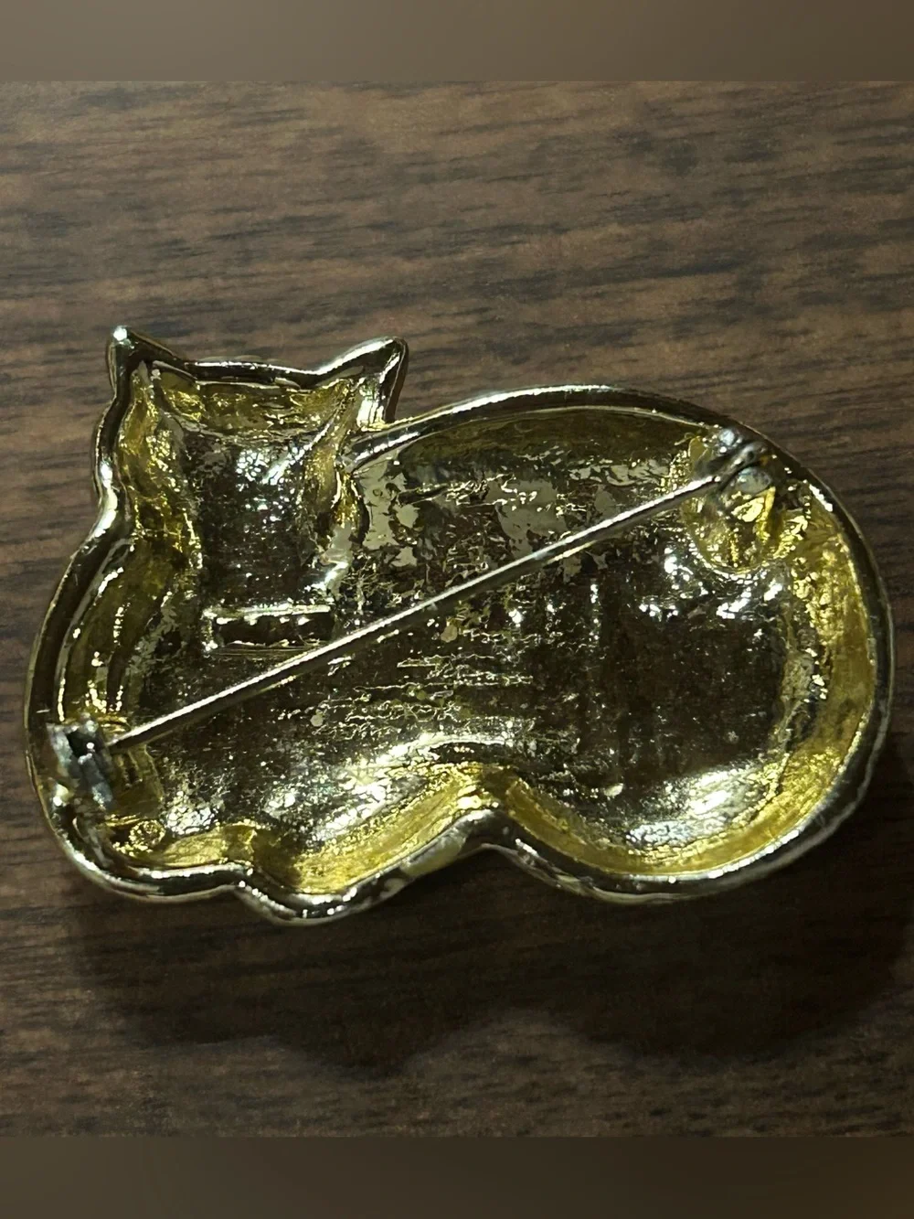 Vintage Quilted Calico Patchwork  Cat Brooch - Picture 2 of 7